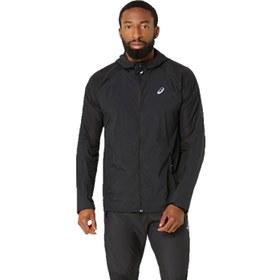 Resim Asics Road Packable Jacket Erkek Siyah Koşu Ceketi 