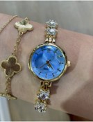 Resim Leylak Takı Star gold renk çelik saat 