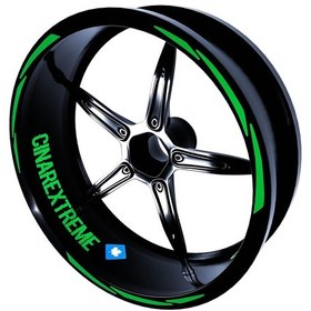 Resim 3 Parça Tasarımlı Orman Yeşili Jant Şeridi Sticker Çınar Extreme 
