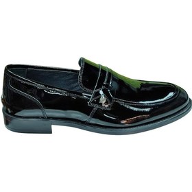 Resim Nevzat Öge 0114-neolit Erkek Siyah Rugan 40-44 Deri Klasik Ayakkabı Siyah 