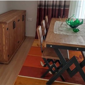 Resim Deryawood Ahşap Yemek Masası-70x120 