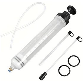 Resim Xuweiwei Suction And Injection Dual Purpose Manual Fluid Extraction Pump 200cc Oil Change Syringe Fuel Transfer 