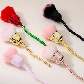 Resim 1 Adet Nibiru DU Profesyonel Tırnak Tozu Fırçası - Çiçek Desenli Kırmızı/Pembe/Siyah Sap, Hassas Pudra Uygulama için Yumuşak Kıllar, Manikür, Nail Art, Makyaj - Ev ve Salon Kullanımı İçin İdeal - Güzellik & Tırnak Bakım Araçları, Dekoratif Manikür Aleti, Yüksek Kaliteli Uygulayıcı, Salon Profesyonelleri 