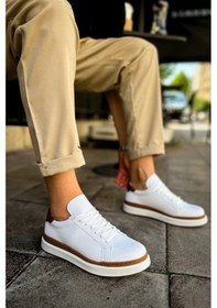 Resim Chekich Ch979 - Santoni Gbt Spor Erkek Ayakkabı Beyaz/taba Çok Renkli 