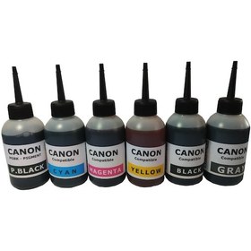 Resim Canon Pgı-550 Clı-551 Uyumlu Kolay Dolan Kartuş+6x100ml Mürekkep 6 Renk Dolu 
