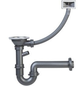 Resim Dominox FRANKE EVYE SİFON TAKIMI KARE TAŞMALI 