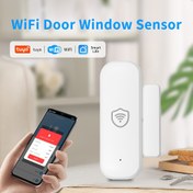 Resim Tuya Akıllı Kapı Sensörü 2.4G WiFi Güvenlik için Pencere ve Çekmece Alarmı, Çit, Evcil Hayvan Koruma Tuya Smart Life Temas Sensörü - Alexa, Google Assistant Uyumlu Akıllı Otomasyon 