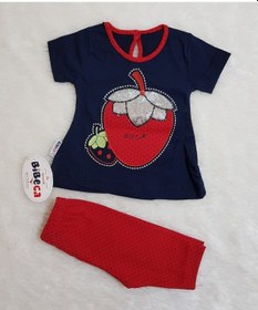 Resim Candysbebe Kiraz Baskılı Bebek Takımı Kırmızı-Pembe 