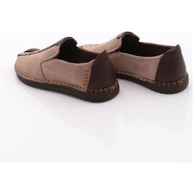 Resim Dgn 4622 Erkek Dikiş Detayli Comfort Ayakkabi Gri Nubuk Kahve 