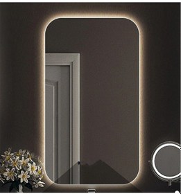 Resim 60X70 CM Ledli Ayna Banyo Aynası Dekoratif Ayna Boy Ayna Salon Du 