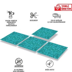 Resim Kendinden Yapışkanlı Silinebilir Mermer 006 Desenli Pvc Karo 30X30 cm (33 Adet) 3m2 