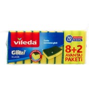 Resim STOREMAX 161919 Düz Hijyenik Bulaşık Süngeri, 8+2'li Promosyon Paket, Yeşil 1155328 