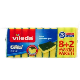 Resim STOREMAX 161919 Düz Hijyenik Bulaşık Süngeri, 8+2'li Promosyon Paket, Yeşil 1155328 