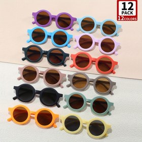 Resim Erkekler, Kadınlar ve Gençler için 12 Çift Çok Renkli Yuvarlak Gözlük - Pratik Moda Süsleme Gözlükleri - Parti Hediyeleri Mezuniyet Doğum Günü Malzemeleri Sevimli Gözlükler 