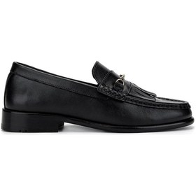 Resim Tamer Tanca Kadın Hakiki Deri Siyah Deri Loafer Ayakkabı 1122 2558 Bn Ayk Y25 Sıyah Dr Siyah 