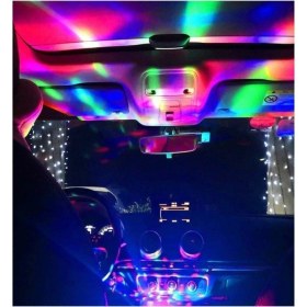 Resim Ledx Mini USB Disko Topu Telefon Tablet Araç Uyumlu Sese Duyarlı 