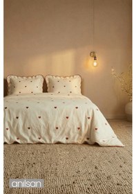 Resim Emıly Çift Kişilik Düz Ranforce Nevresim Seti- Beyaz %100 Pamuk Beyaz 