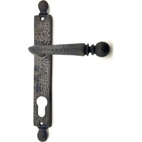 Resim HERŞEYBURDAMODA Antika Tarz Dekoratif Pirinç Misket Oda Kapı Kolu - 245X34 Mm, Oksit 