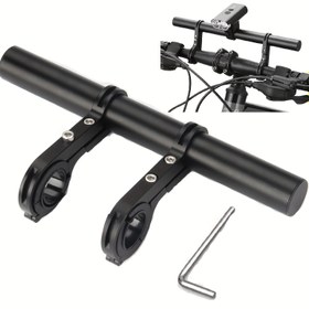 Resim Biçiklet Gidon Uzatıcı Seti: 19.99/30.0cm Uzunluk, 2 Adet Kelepçe Montajı, 1 Adet Altıgen Anahtar - Bisiklet Işıkları, Hızölçerler ve Kamera Bağlantıları İçin Uygun 
