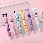 Resim 1 adet Sanrio Hello Kitty On Renkli Yuvarlak Tükenmez Kalem Çok Renkli Şık Yüksek Glamür Renkli Kurşun Kalem 