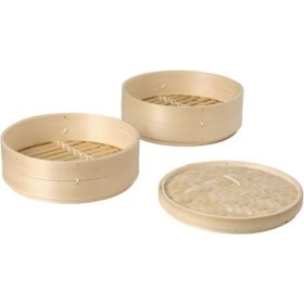 Resim IKEA Buharda Pişirici, Bambu Meridyendukkan Hacim: 5.0 Lt-16 cm Buharda Pişirici 