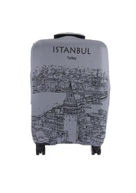 Resim My Saraciye My 80 Galata Karakalem Valizler İçin Kılıf Seti Kabin Orta Ve Büyük Gri 
