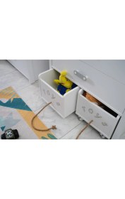 Resim Bubu Home Palpoint Çocuk Odası Takımı ( Tekstilli Ranza + Dolap + Çamaşırlık ) 