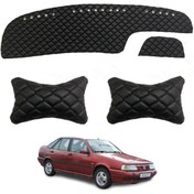 Resim caraks Fiat Tempra Boyunluk Göğüs Halısı Siyah 