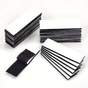 Resim Ev veya Ofis Kullanımı İçin Ağır Hizmet Montaj Şeritleri - Delikler veya Vidalar Yok, 10 cm x 2 cm / 3.9 x 0.79 İnç, Çift Taraflı Kilit Bant, Yapışkan Arka Bant, 20/40 Adet Kendinden Yapışkanlı saç tokası ve Döngü Şeritleri 