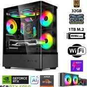 Resim Zeiron Gta-Vı Power X7 Ryzen 7 5700X 32GB Ram 1tb M.2 Nvme SSD 8gb Gddr7 RTX5050 Ekran Kartı Premium Masaüstü Bilgisayar 