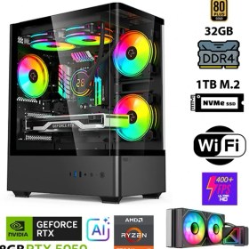 Resim Zeiron Gta-Vı Power X7 Ryzen 7 5700X 32GB Ram 1tb M.2 Nvme SSD 8gb Gddr7 RTX5050 Ekran Kartı Premium Masaüstü Bilgisayar 