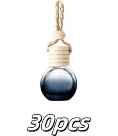 Resim Honeybeeshop Degrade Siyah Yuvarlak Araba Kokusu Difüzör Şişesi Esansiyel Yağ Parfüm Hava Temizleyici 