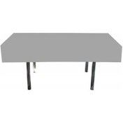 Resim Düz Gümüş Masa Örtüsü 120x180 Cm 