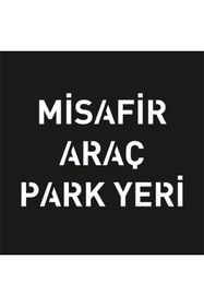 Resim İlgi Trafik Misafir Araç Park Yeri Şablonu Misafir Otopark Boyama Şablonu Sembolü 100x100 cm 