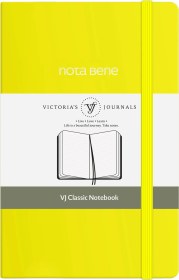 Resim Nota Bene Classic Sert Kapak Defter, 9x14 Cm, Çizgili Sarı 