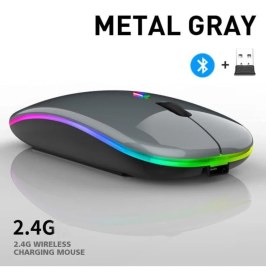 Resim DNR Bilişim Bluetooth/kablosuz LED Işıklı Şarj Edilebilir Mouse Pc Gaming Kablosuz Macbook iPad Laptop Telefon 