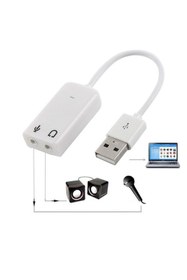 Resim Powermaster Kablolu Usb Ses Kartı Çevirici 7+1 Dönüştürücü Laptop Harici Ses Kartı Çevirici Aparat PM-12623 