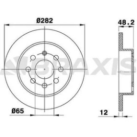 Resim Braxis AE0050 Arka Fren Disk Aynası Caddy Iıı 1.4 1.6 1.9tdı 03 04-Touran 1.6 1.6fsı 1.9tdı 2.0tdı 2.0fsı 02 02 1K0615601AC 