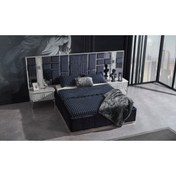 Resim mobilyabazari Bahar Yatak Odası 160*200 Cm Başlıklı Bazalı Karyola (sis Grisi) 