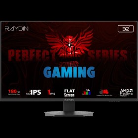 Resim Raydın 31.5 İnç IPS Panel Flat Gaming Monitör 2560x1440 Çözünürlük 180 Hz Yenileme Hızı 1ms Tepki Süresi 