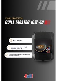 Resim Doill Master 10W-40 Apı Sm/Cf Acea A3/B4 Yarı Sentetik Motor Yağı 20 L 