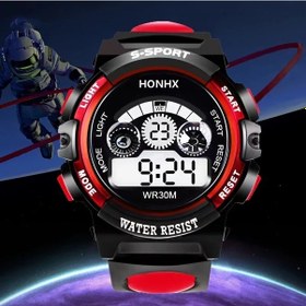 Resim Sunshine022 Kırmızı Macera Saati - Gece Görüşlü, Kronometre Ve Tarih Fonksiyonlu, Pil İle Çalışan Diğer 