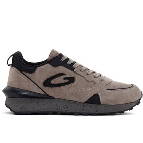 Resim Alberto Guardiani Erkek Vizon Wen Kalın Tabanlı Süet Deri Sneaker 