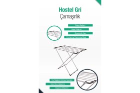 Resim Kalın Borulu Otel Tipi Çamaşır Kurutmalık, Dayanıklı ve Pratik Kullanım 