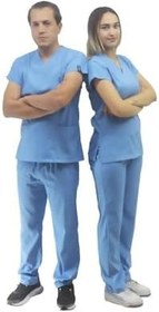 Resim Onora Unisex Soft Likra Hemşire ve Doktor Üniforması,Cerrahi Takım Scrubs Üniforma 