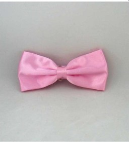 Resim Gaffy Pembe Düz Renk Saten Papyon - SP-08 Pembe 