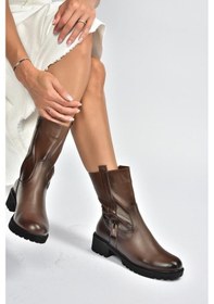 Resim Fox Shoes V654070603 Kahverengi Hakiki Deri Kadın Bot Kahverengi-hakiki Deri 