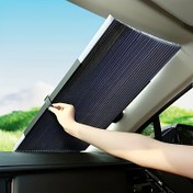 Resim 1 adet Otomatik Geri Çekilebilir Araba Güneşlik Perdesi - UV Koruma ve Isı Yalıtımı, Kolay Kurulumlu Yapışkan Karartma Perdesi, Araçlar için Evrensel Uygunluk, Zararlı Işınları Engeller, Araba Aksesuarı 
