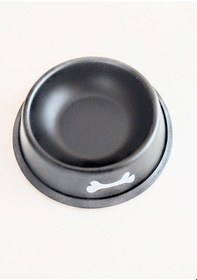 Resim Çelik Mama Kabı Siyah 8 Oz 