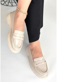 Resim Kadın Bej Rugan Loafer Ayakkabı - Narli Çok Renkli 